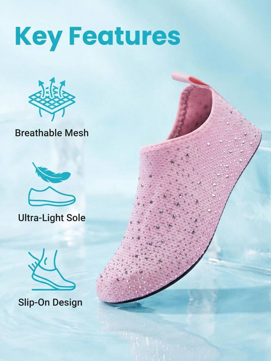 [Sparkling Star Style]Children's Amphibious Water Shoes, Slip-On Soft ...
