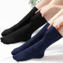 20/10/5/1 Pair Men's Ultra Loose Breathable Socks, Non-Binding Top, Easy On/Off Elastic Opening, Thick Soft Mid-Calf Socks, Smooth Comfortable Universal Socks - Multicolor - View 1