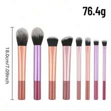 Juego completo multifuncional de brochas de maquillaje: brocha para polvo, brocha para rubor, brocha para base, brocha para sombras de ojos, brocha para difuminar, brocha para contorno - Multicolor - Ver 2
