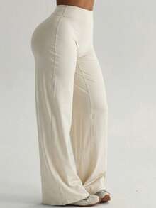 Autumn/Winter Wide Leg Pants 2 Pieces Set, Draping Slimming Fit, Versatile Everyday Wear Sports Fall - Multicolor - View 6