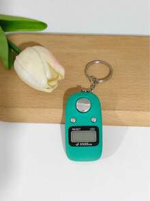 Macaron Keychain LED Counter, Mini Portable Bag Hanging Vibration Reminder Tally Counter, One-Click Reset Large Screen Clear Reading, Multi-Color Full Set Pocket Style, Universal Counting Tool For Prayer, Meditation And Pilgrimage - Multicolor - View 8