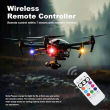 2PCS/6PCS LED Drone Decorative Lights Aircraft Flashing Lights, With Wireless Remote Control USB Charging, RGB Multicolor Ambient Lights, Neon Lights, With Remote Control, Night Anti-Collision Lights, RV Interior Lighting, Suitable For Halloween Decoration Lighting, IP65 Waterproof Rating - Multicolor - View 7