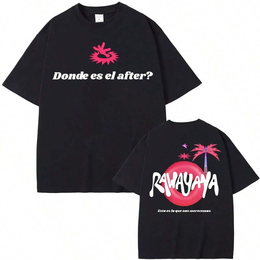 Rawayana: Where Is The After? Album MerchT-Shirt Men Women Fashion Casual Oversized T-Shirts Hip Hop Pop Music T Shirt Streetwear - TT-c998-black - View 1
