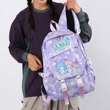Miniso Purple Star Heart Little Twin Stars 3 In 1 Backpack Set For School Study Outdoor Hiking Weekend Trip Shopping Walk Vacation Leisure Outing - Mauve Purple - View 3