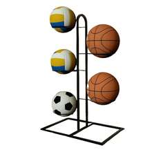 Basketball Display Rack Wall Mounted Iron Ball Storage Shelf Multi-Functional Sports Equipment Organizer - Multicolor - View 10