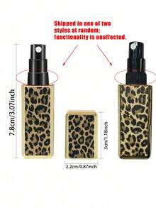 5ml Leopard Muster Quadratische Parfümflasche zum Nachfüllen, tragbare Reiseflasche mit Bodenbefüllung, quadratische Umfülleflasche, Sprühflasche. Wiederverwendbar. Flüssigkeitstrennung Flasche, in verschiedenen Strukturen und Stilen erhältlich, Trennung Flasche, Sprühflasche. Probeflasche. Praktisch zum Mitnehmen und Transportieren. Flasche. Unverzichtbar für Urlaub und Reisen. - Mehrere Stile - Übersicht 6
