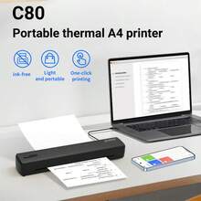ORICO Printer Portabel A4, Printer Termal Ringan dan Ringkas, Printer Nirkabel untuk Perjalanan, Kendaraan, Kantor dan Sekolah, Kompatibel dengan Ponsel dan Laptop, Ukuran A4, Dapat Mencetak Berbagai Dokumen dan Pola Tato - MultiWarna - View 5