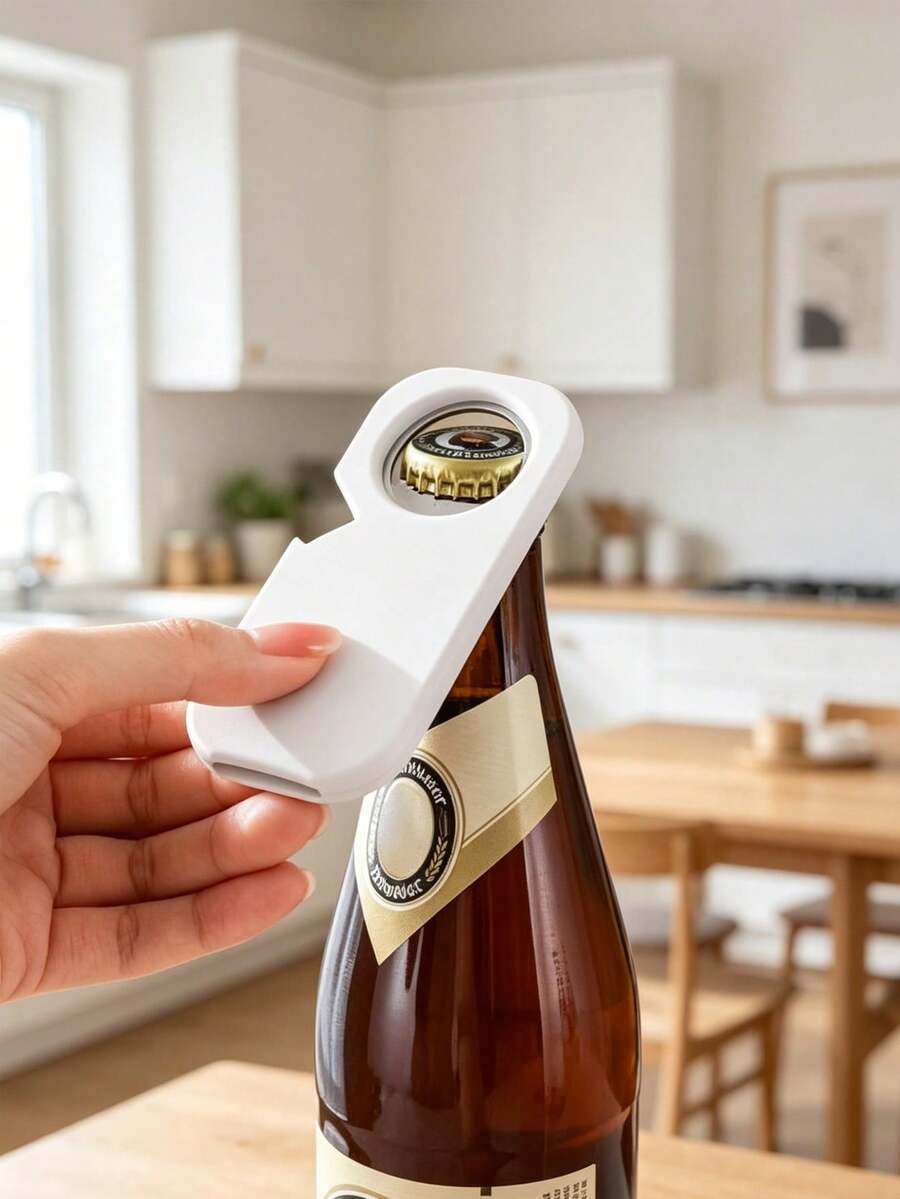 3/1pc 3-In-1 Magnetic Multi-Function Bottle Opener, Portable Beer Bottle, Can And Soda Bottle Cap Opener, Durable Multi-Function Kitchen Tool, Suitable For Camping And Daily Beverage Can/Bottle Opening - Multicolor - View 1
