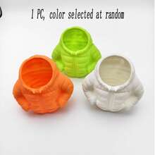 1PC Creative Down Jacket Shaped Pen Holder Ornament - Random Color - Student Desk Stationery Storage Box - Home Plastic Storage Decor - A - View 10