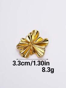 5pcs/Pack Asymmetrical Textured Wrinkled Unique Versatile Metal Large Buttons, Suitable For Coats, Sweaters, Furs, Uniforms, School Uniforms, Cardigans, Jackets, Hand-Sewn Buttons, DIY Shoes, Boxes, Bags, Gift Boxes, Jewelry Accessories - Multicolor - View 12