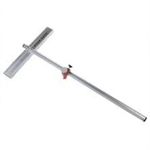 1Pc T-Shaped Glass Tile Cutter Tool, Silver Aluminum Alloy Portable 60cm Length Push Cutter, For Glass Cutting & Glass Art Craft Work - Silver Gray - View 2