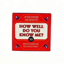 Family-Friendly After-Meal Game - Fun Trivia Game For The Whole Family - Perfect As Christmas, Halloween, New Year And Birthday Gift - Red - View 7