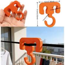 Juego de 2 ganchos de cuerda para camping, ganchos multifuncionales para equipo de exterior, diseñados para asegurar artículos esenciales durante camping, senderismo y viajes en caravana - Multicolor - Ver 5