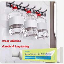 Strong Nail-Free Glue Transparent Powerful Adhesive Suitable For Wall, Metal, Mirror, Tile, Baseboard, Bathroom Shelf, Waterproof, Multi-Purpose, No Drilling, Home Adhesive, Sealant, Strong Fixing Sealant, Nail-Free Glue, Daily Repair Tool - 2CJ-350 - View 8