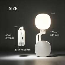 Magnetic Phone Light, Adjustable Warm/Cool /, 360° Rotatable Foldable Portable Rechargeable Selfie Live Beauty Lighting Lamp - Magnetic Type - View 2
