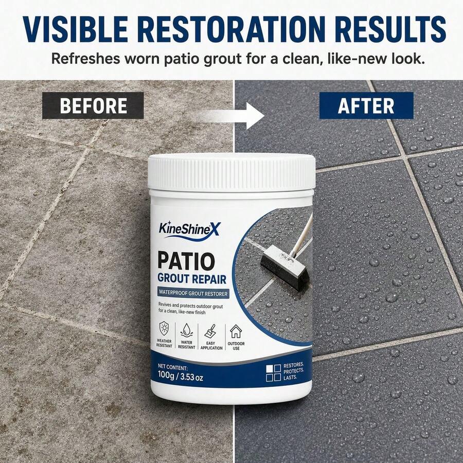 Lechada mate a base de agua, impermeable, resistente a la intemperie, de secado rápido, para reparar grietas de azulejos en patios y balcones - Sellador a base de agua - Ver 1