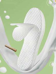100pcs/10pcs Disposable Thin Wood Pulp Sanitary Shoe Insoles, Sweat-Absorbent, Odor-Resistant, Trimmable, For Men And Women, Military Training Shoe Insoles[Bulk Packaging Reference Image 9] #ShoeInsoles #FootCare #DisposableInserts #MilitarySupplies - White - View 3