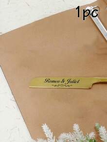 1pc/2pcs Custom Wedding Cake Knife And Server Set, Personalized Stainless Steel Cake Cutter With Name And Date, Engraved Wedding Accessories For Anniversary Gifts - Style a - View 10