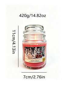 Large Red Apple Wreath Scented Candle, Long Burning Time Up To 150 Hours, Ideal Christmas Gift For Women - one-size - View 7