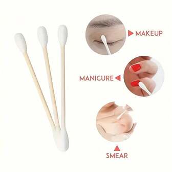 100/200/500/1000pcs Dual-Ended Cotton Swabs - Unscented, Hypoallergenic, Suitable For Ear And Makeup Cleaning, Personal Care And Household Use, Multi-Purpose Cotton Swabs