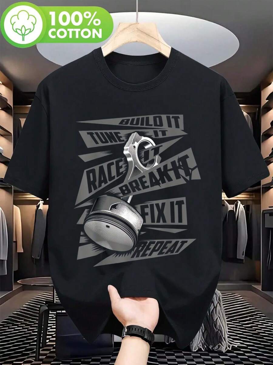 Men Sports Tees & Tanks - Black - View 1