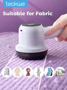 Teckwe Portable Rechargeable Fabric Shaver With Digital Count Display, Powerful Electric Lint Ball Remover, USB Charging Sweater Defuzzer For Clothes, Blankets, Curtains And Upholstery Pilling Removal - Invisible dust collection box - View 1