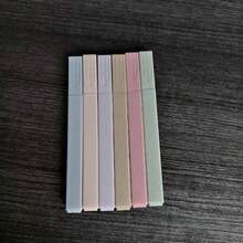 6/12 Pcs Set Kawaii Macaron Highlighters Soft Pastel Color No Bleed Marker Pens Cute Aesthetic Journaling Stationery Back To School Gift For Girls - Sets - View 15