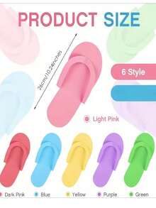 Foot Slippers | 10 Set, Soft Elastic EVA Foam Flip Flops Are Ideal Accessories For Spas, Nail Salons, Beauty Salons, Parties, Events, As Well As Daily Indoor And Leisure Use - Multicolor - View 8