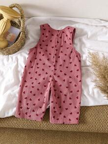 1 buah Overall Bayi Bahan Korduroi Celana Panjang, Musim Semi/Musim Gugur - Rose Red - View 3