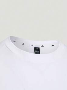 Adidas 男士 TR-ES TEE 3S M 短袖針織無領T恤 TKU8727 - 黑與白 - 查看 4