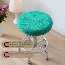 1PC Leaf Pattern Chair Cover, High-Quality Material, Fashionable Leaf Design, Easy To Remove And Install, Machine Washable And Hand Washable. Elastic Band Design, Chair Decoration, Chair Protective Cover, Stool Cover, Suitable For Home Decor, Commercial Space Decor - Multicolor - View 14
