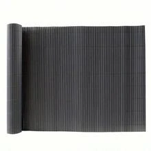 Grey Privacy Screen PVC Slat Bamboo Effect Fence Garden Privacy Screen Fencing Shade Border Screening Roll - Gray - View 9
