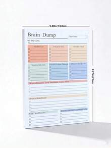 2/1pc 100/50 Pages/Book Macaron Color Block Brain Dump To-Do Notebook, Modern Minimalist Thick Paper Rectangular Categorized Checklist Detail Task Organization Time Management Daily Planner Notepad, Office Desk Workspace Arrangement Back To School Stationery Autumn Style, Planner, Notebook, Memo Pad, School Supplies, Basic School Supplies, Student Stationery, Sticky Notes, Teacher Supplies, 2025/2026 Planner, Journal - A - View 9