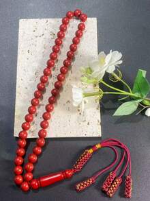 1 buah Tasbih Muslim Akrilik 45 Butir, Tasbih Rumbai Anyaman Blok Warna, Pembelian Grosir Aksesori Peringatan Hari Raya untuk Teman dan Keluarga - MultiWarna - View 5