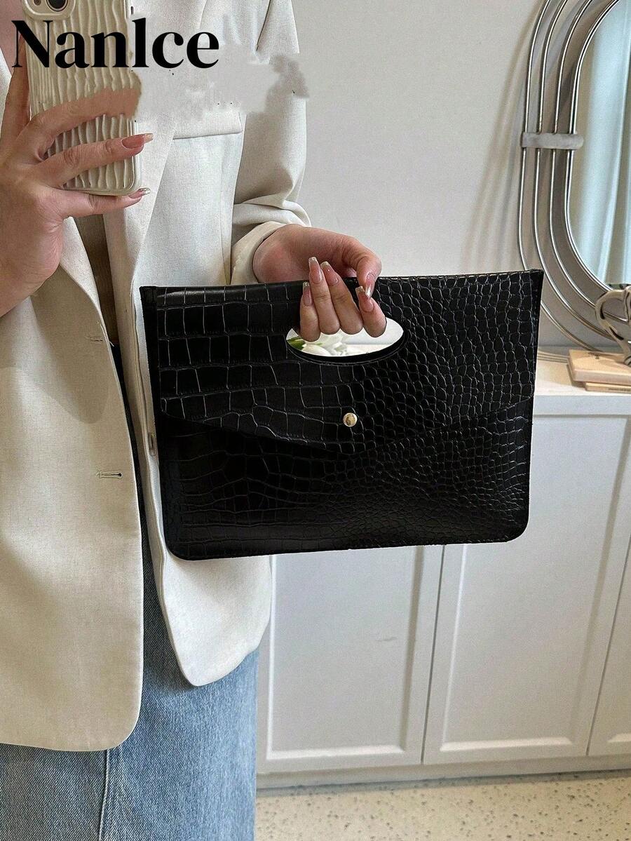 Chiếc ví cầm tay bằng chất liệu PU màu trơn với họa tiết đá này đơn giản và thời trang, nhẹ nhàng và sang trọng, phù hợp cho phụ nữ đi làm hàng ngày, dự tiệc hoặc làm quà tặng hẹn hò.