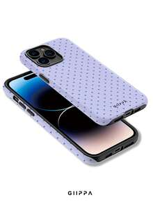 GIIPPA 柔軟可愛白色波點手機殼，Y2K風格，適用於 iPhone 17/16/15/14/13/12/11 Pro Max - 淡紫色 - 查看 3