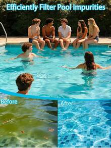 1/2/3pcs Reusable Floating Pool Cleaning Balls, Quick Water Absorption Efficient Cleaning, Suitable For Pool, SPA And Hot Tub, Compatible With Sand Filter System, Absorbs Floating Debris, Oil And Fine Particles, Washable Surface Texture Design - Multicolor - View 2