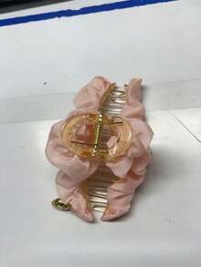1件新款優雅春季髮夾髮飾，柔軟百褶網紗大號髮夾，適合女性夏季髮飾，美學風格 - 彩色 - 查看 11