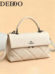 Dedoo New Plaid Small Square Bag Women's Fashion Textured Crossbody Bag Minimalist Shoulder Underarm Bag - White - View 6