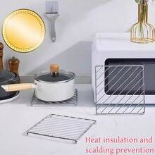 (Set) Alas Isolasi Panas Stainless Steel + Pengait, Cocok untuk Panci/Piring Panas, Ideal untuk Dapur Modern dan Hari Raya (Kembali ke Sekolah, Halloween, dll.). Santapan Elegan, Penting untuk Tamu, Hadiah Sempurna. Kebutuhan Dapur - View 6