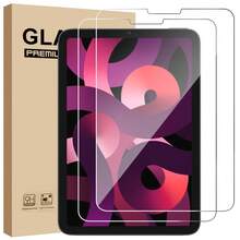 2片裝 HD 防刮螢幕保護貼，相容 iPad 5/6/7/8/9代 10.2/10.5 Air 1/2/3/4/5 10.9 10代 Mini 1 2 3 4 5 6 Pro 11 1代 2代 3代 9.7 Pro 12.9 2015-2024-2025，鋼化玻璃保護膜，相容 iPad 系列－透明 - 無色 - 查看 10