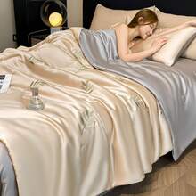 Ropa de cama para dormitorios - Juego de cuatro piezas: champán + gris oscuro - Ver 7