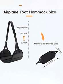 1/2pcs Multifunctional Travel Shoe Storage Accessories (Footrest + Storage Bag), Office Business Travel Footrest, Anti-Fatigue Footrest For Long Sitting, Adjustable Long-Distance Travel Footrest, Travel Accessories, High-Speed Rail Airplane Travel Foot Hammock,Bedroom Room Decor,Back To School - View 6