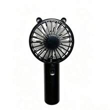1pc Unisex Solid Color Cute Ear Design USB Rechargeable Handheld Fan, Portable Cooling Fan For Summer Outdoor Sports Office - Multicolor - View 17