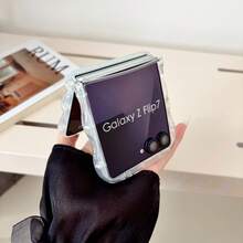 時尚極簡透明波浪軟折疊手機殼 防黃變 防震 全方位保護套 相容 Galaxy Z Flip 7 Flip 6 Flip 5 Flip 4 - 無色 - 查看 2