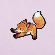 1pc Cartoon Little Fox Alloy Brooch Cute Animal Badge Denim Jacket Backpack Decoration Niche Accessory Gift - Multicolor - View 6