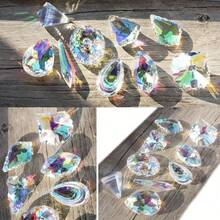 10pcs Colorful Crystal Pendant Lights, Prism Hanging Glass Decor Parts, Sun Catcher, Home/Car Decoration - 10-piece Colored Pendant - View 7