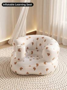 1PC Multifunctional Inflatable Baby Learning Chair, Suitable For Babies 3 Months And Older, Summer Inflatable Baby Seat, Blow-Up Baby Floor Chair With Back Support Sofa - Inflatable Learning Chair - View 11