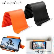 CyberDyer 手機支架 便攜式可折疊矽膠鋁合金手機架 紋理防滑表面 柔軟矽膠平板電腦支架 超薄桌面底座 適用居家辦公旅行跑步機 - 彩色 - 查看 3