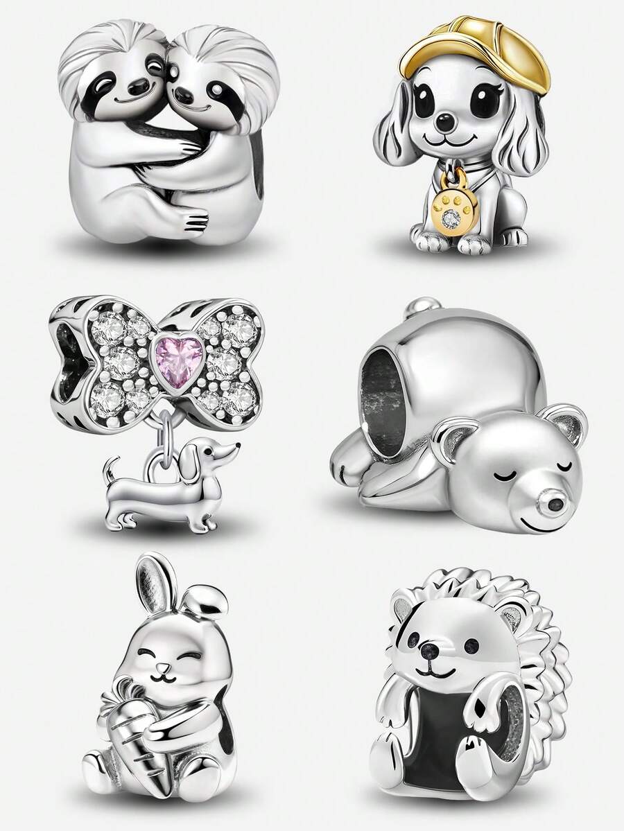 1pc Dog Shaped Bead, Suitable For DIY Making Bracelets, Necklaces And Bangles Jewelry, Perfect Gift For Women And Girls - Beads - View 1
